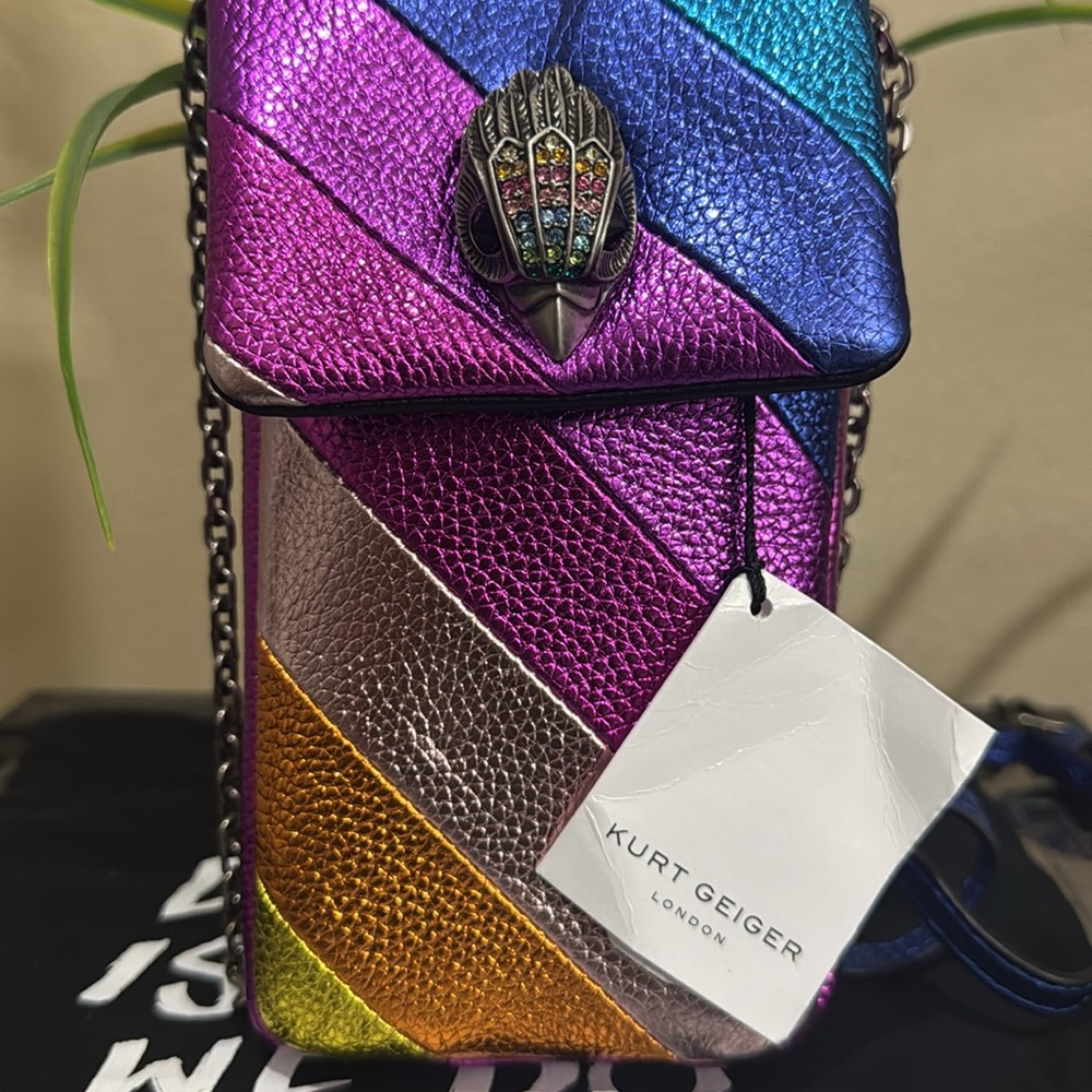 Kurt Geiger London
Metallic Rainbow Phone Crossbody Bag - Picture 2 of 12